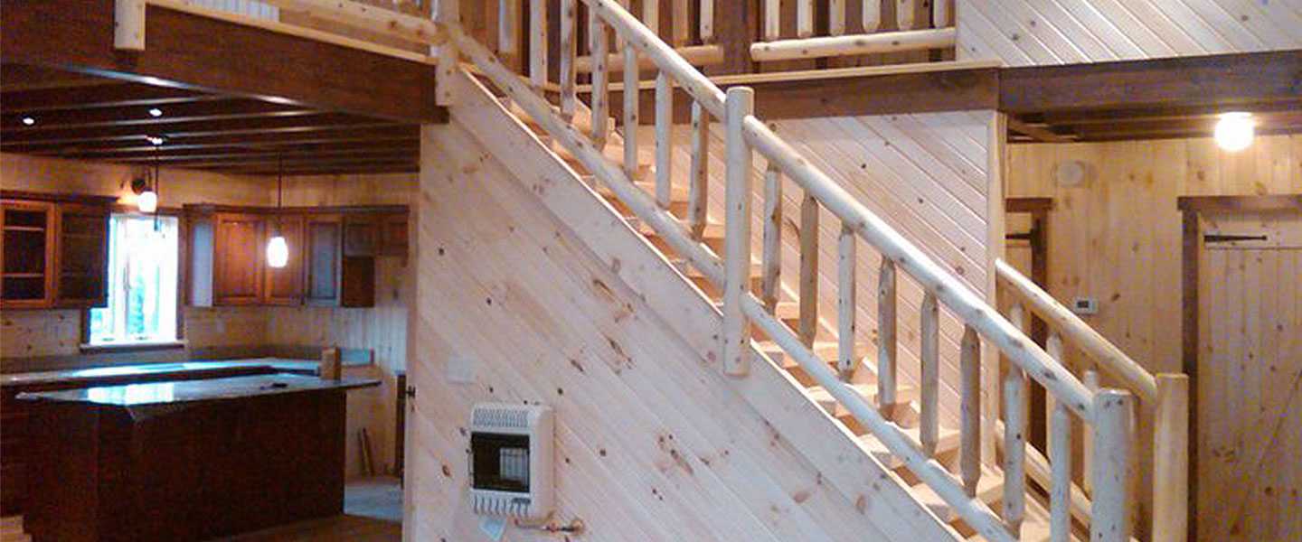 quality log home interior