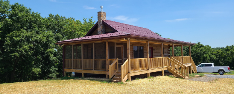 picture of log cabin with flair