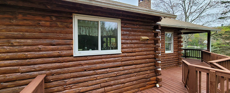 how to seal a log cabin
