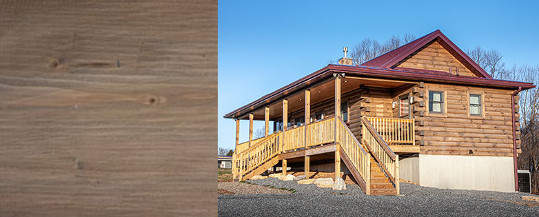 weatherwood gray log cabin stain color