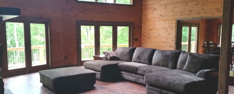 Log cabin great room idea