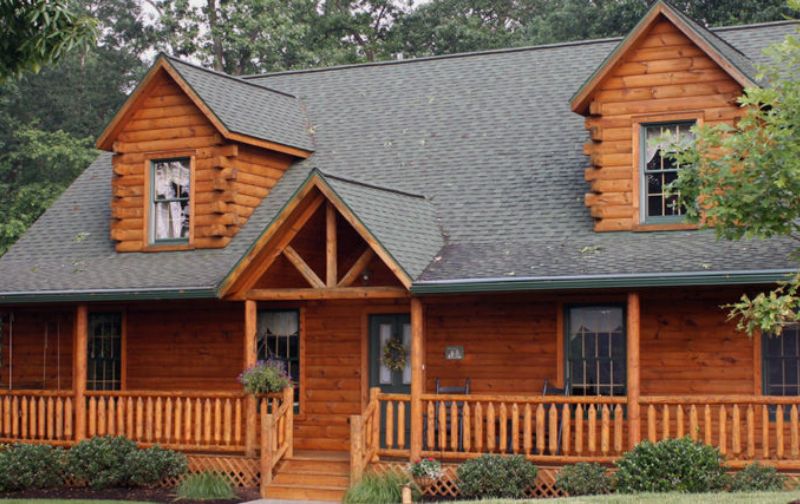 small log home exterior design
