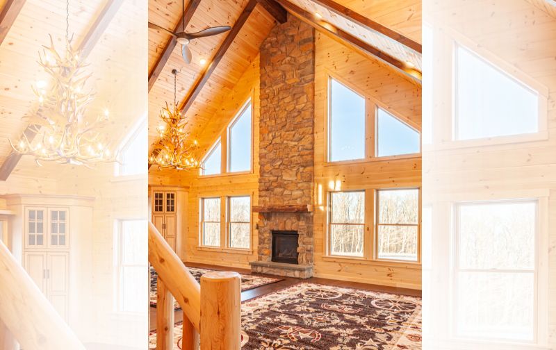 contemporary log cabin interior ideas